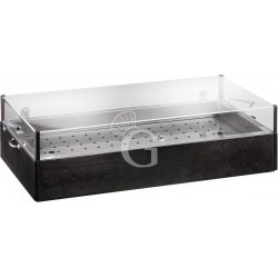 Expositor con heladera color carbón L 900 mm x P 485 mm x H 230 mm