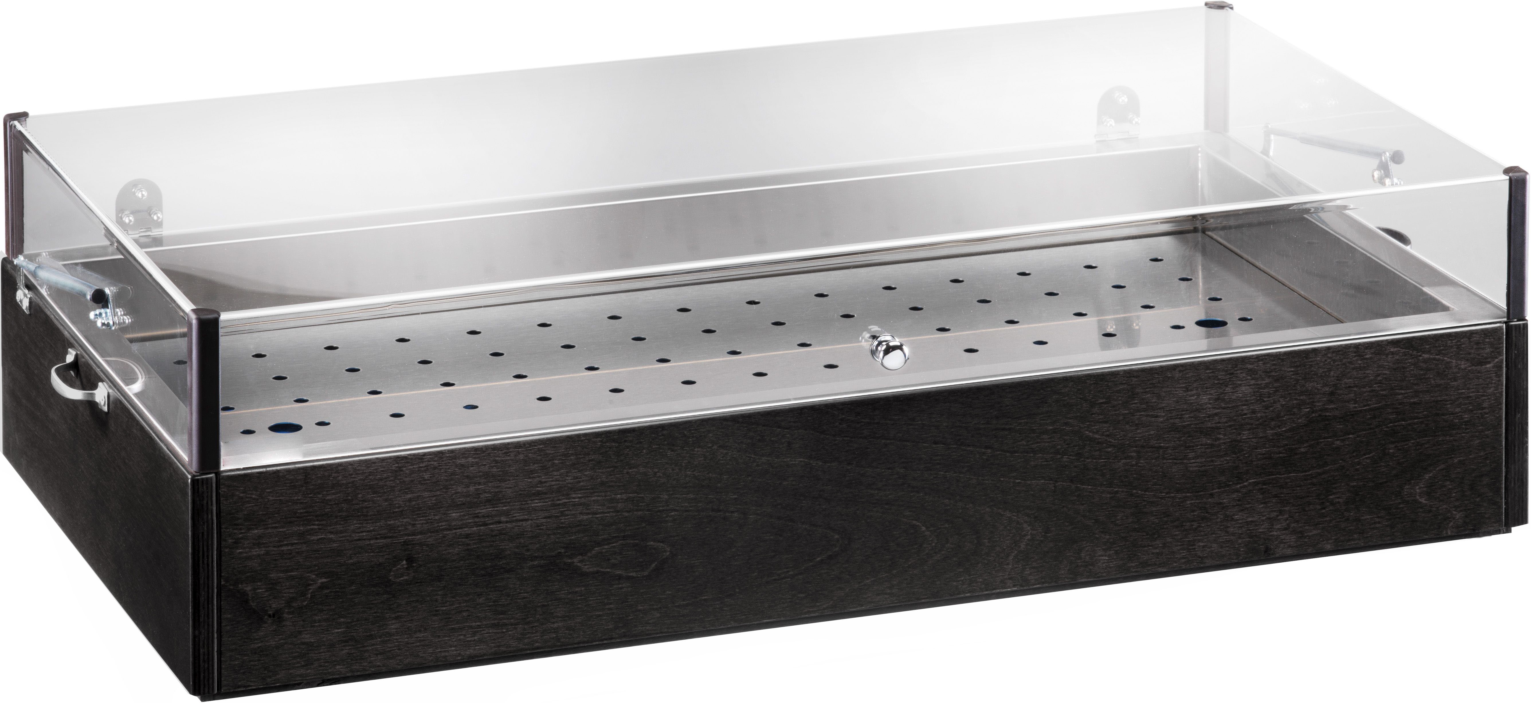 Expositor con heladera color carbón L 900 mm x P 485 mm x H 230 mm