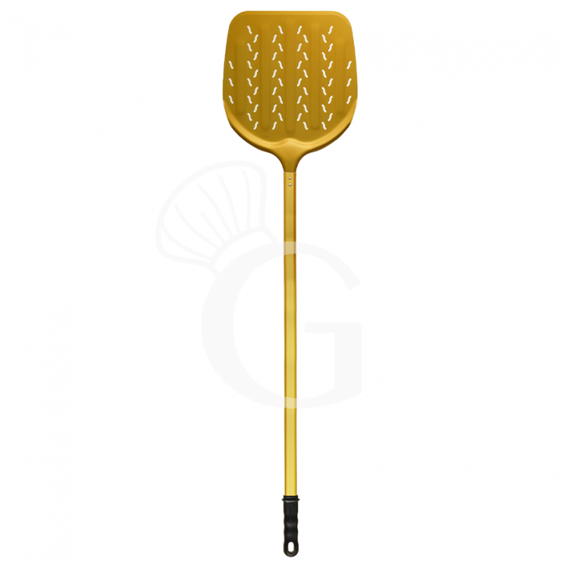 Pala hornear pizzas Italia 3D gold de aluminio Ø 360 mm H 1700 mm Pala hornear pizzas Italia 3D gold de aluminio Ø 360 mm H 1700 mm