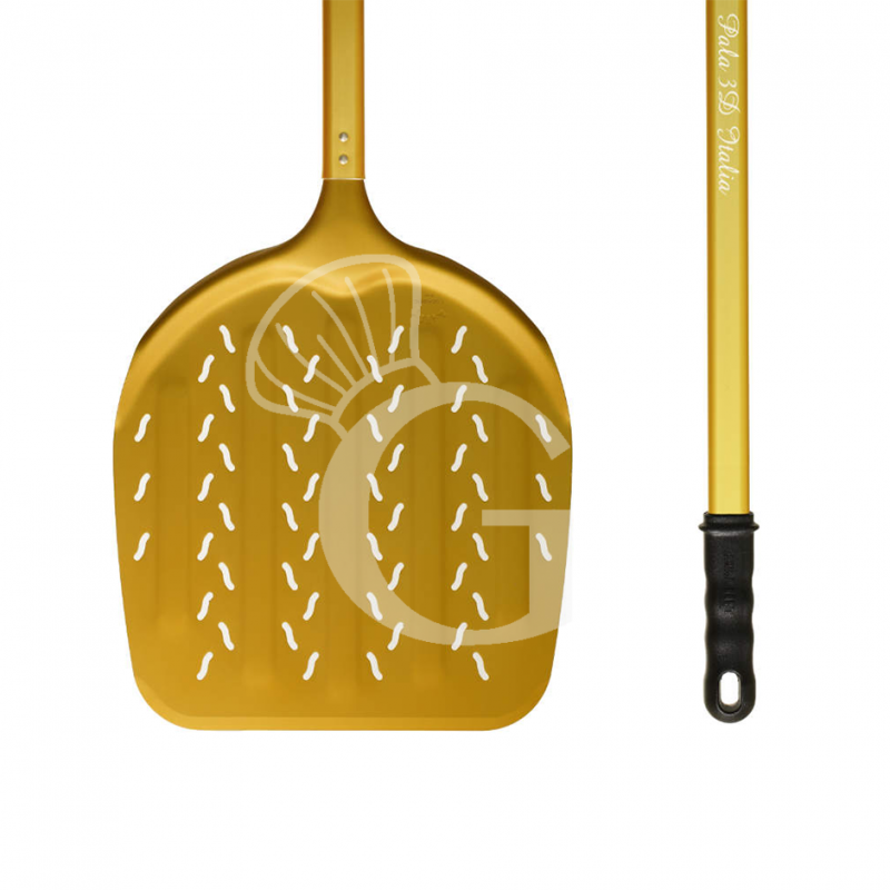 Pala hornear pizzas Italia 3D gold  de aluminio Ø 400 mm H 1700 mm