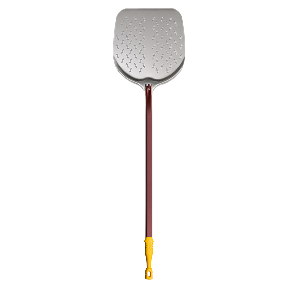 Pala de aluminio ranurada para hornear pizzas Lione Ø 330 mm H 1350 mm
