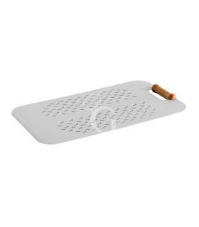 Pala Roma para pizza al metro perforada de aluminio 400 mm x 660 mm