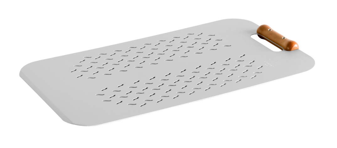 Pala Roma para pizza al metro perforada de aluminio 330 mm x 860 mm