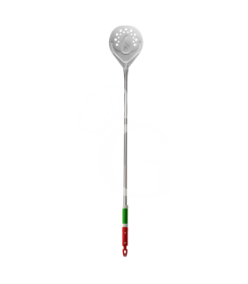 Pala para Pizza para cocinar perforada de acero inox Ø230 mm H 1700 mm