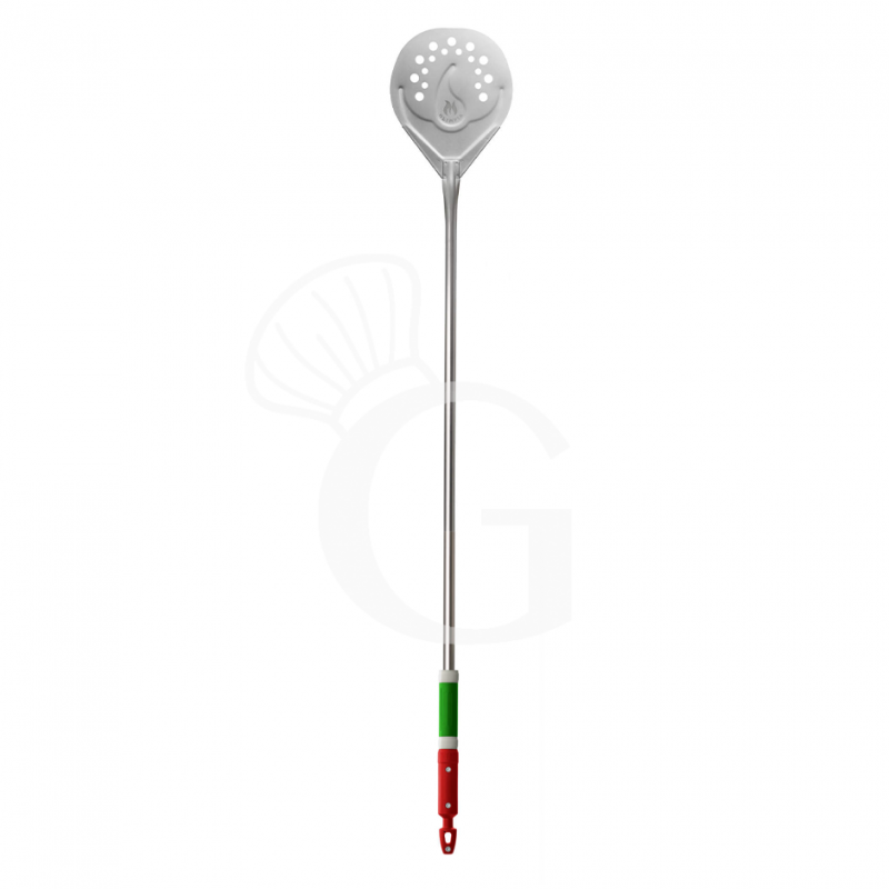 Pala para Pizza para cocinar perforada de titanio Ø 230 mm h 1350 mm Pala para Pizza para cocinar perforada de titanio Ø 230 mm h 1350 mm