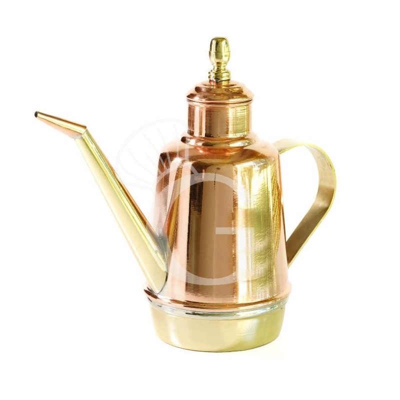 Aceitera napolitana de cobre y latón 1 litro