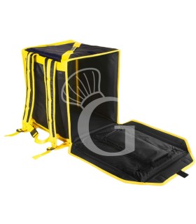 Mochila térmica plegable de nylon negro 420 x 420 x 470 mm