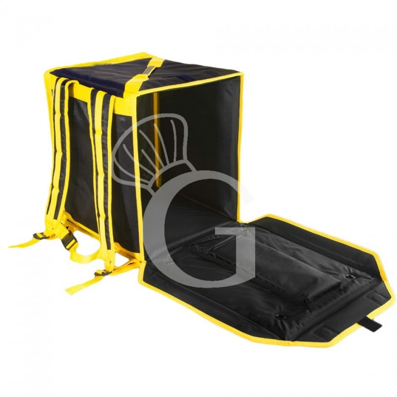 Mochila térmica plegable de nylon negro 420 x 420 x 470 mm