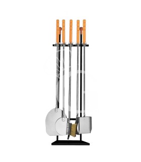 Set Rustico para horno, chimenea y parrilla h 1400 mm con 5 utensilios