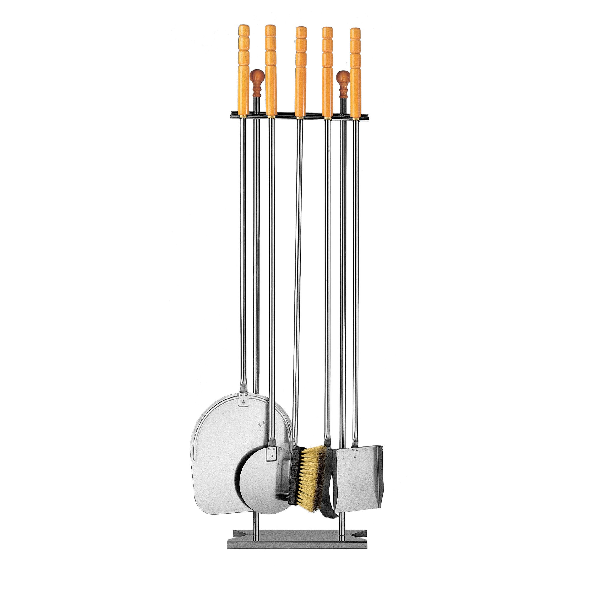 Set rústico para horno, chimenea y parrilla, altura 1250 mm con 5 utensilios