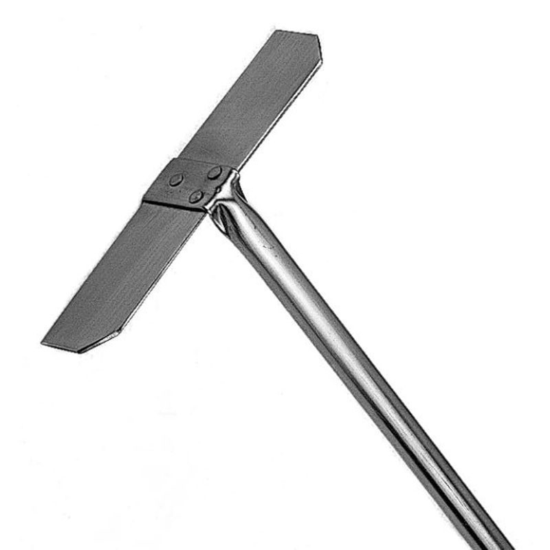 Rasqueta de inox para horno de leña - altura 1350 mm