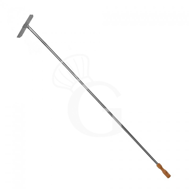 Rasqueta de inox para horno de leña - altura 1350 mm