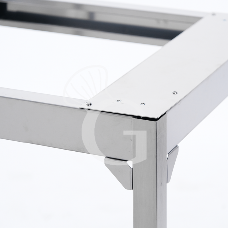 Soporte acero inox con estante para horno modelo SHANGO,  L 720 x P 585 x H 820 mm