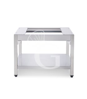Soporte de acero inox con estante L 720 x P 585 x H 520 mm
