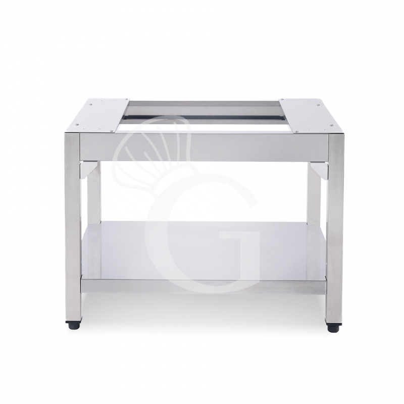 Soporte de acero inox con estante L 720 x P 585 x H 520 mm
