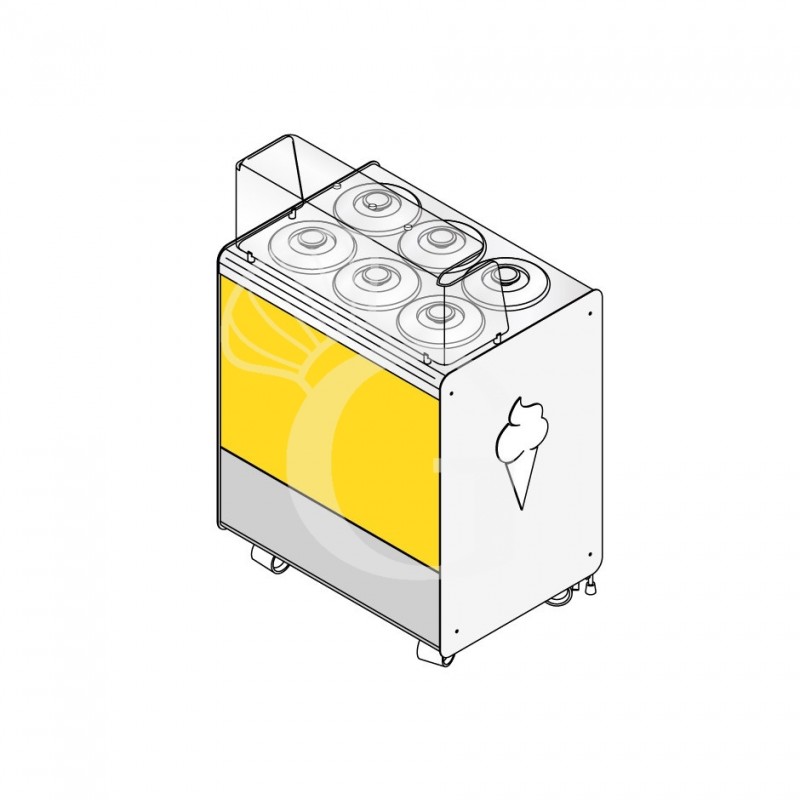Vinilo decorativo amarillo para panel frontal de acero