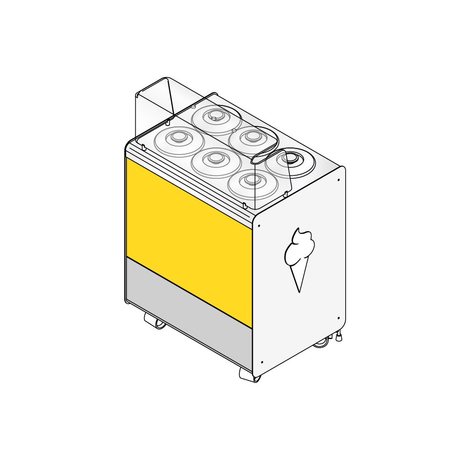 Vinilo decorativo amarillo para panel frontal de acero