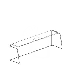 Protección mostrador helados en plexiglás L 560 x P 190 x H 300 mm