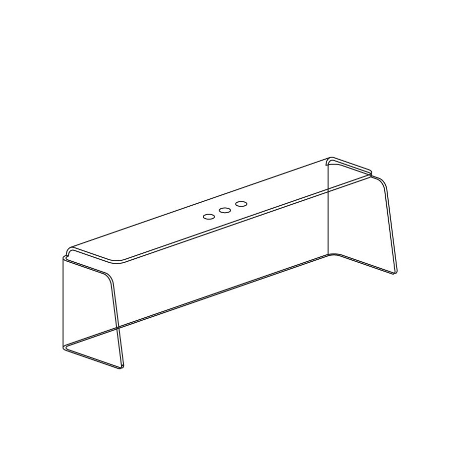 Protección mostrador helados en plexiglás L 560 x P 190 x H 300 mm