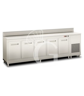 Frente mostrador bar refrigerado con motor incorporado y peto, temperatura +4°C/+8°C, L 3000 x P 680 x H 1119 mm