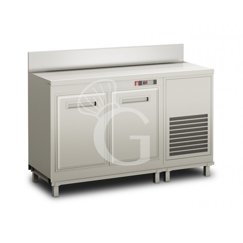 Frente mostrador bar refrigerado con motor incorporado y peto, temperatura -16°C/-18°C, L 1500 x P 560 x H 1119 mm