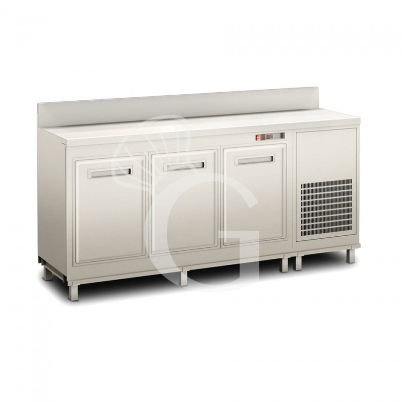 Frente mostrador bar refrigerado con motor incorporado y peto, temperatura -16°C/-18°C, L 2000 x P 560 x H 1119 mm