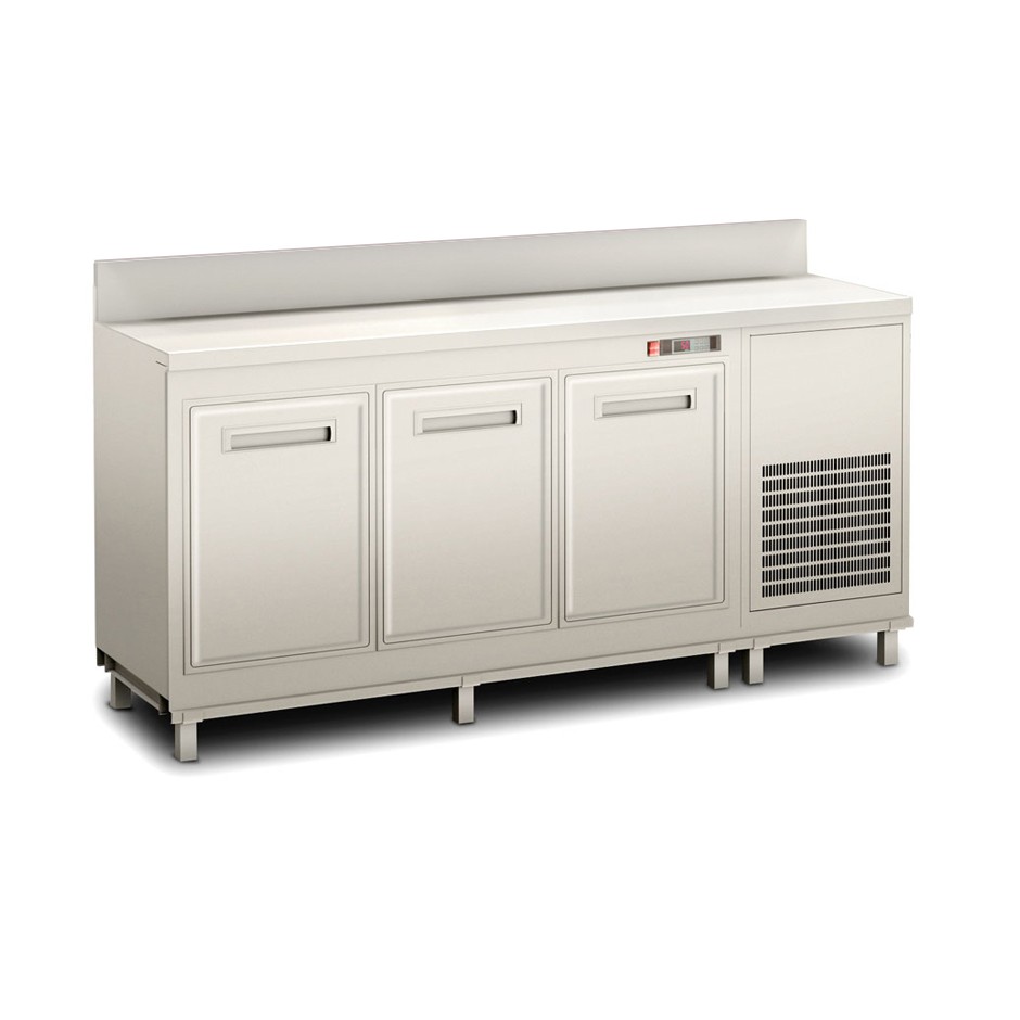 Frente mostrador bar refrigerado con motor incorporado y peto, temperatura -16°C/-18°C, L 2000 x P 680 x H 1119 mm