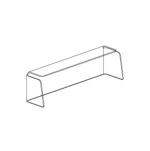 Protector en plexiglass para barras cóctel L 1150 x P 190 x H 288 mm