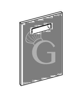 Puerta batiente  L 625 lado DERECHO H 705 mm