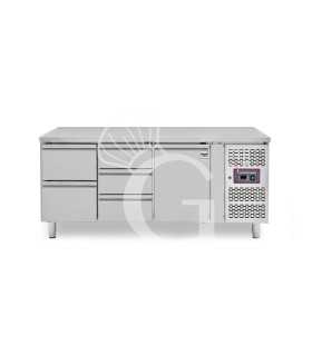 Mesa Refrigerada para gastronomía 5 cajones 1 puerta 700 mm -2°C/+8°C