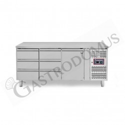 Mesa Refrigerada 6 Cajones 1 Puerta 700 mm de profundidad -2°C/+8°C