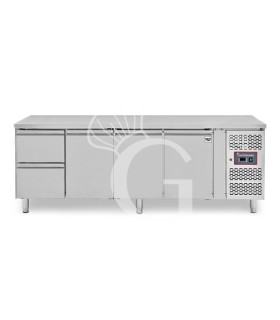 Mesa Refrigerada para gastronomía 2 cajones 3 puertas 700 mm -2°C/+8°C