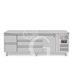Mesa refrigerada 8 cajones 1 puerta 700 mm -2°C/+8°C