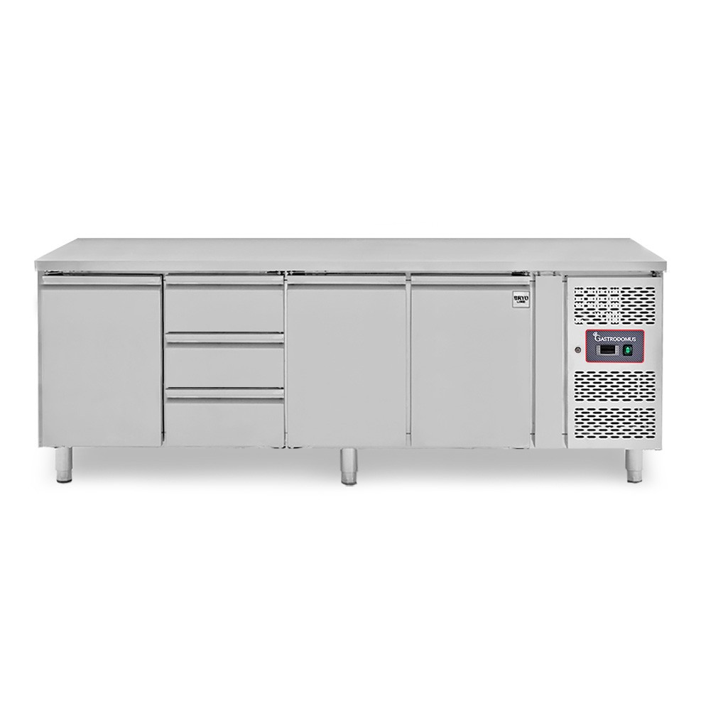 Mesa Refrigerada 3 cajones 3 puertas 700 mm -2°C/+8°C