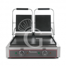 Sandwichera profesional doble lisa de hierro fundido - L 570 mm x P 380 mm x A 210/520 mm