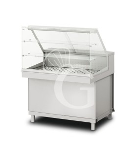Vitrina caliente en seco 2 estantes , temp. +55ºC,  L 900 mm