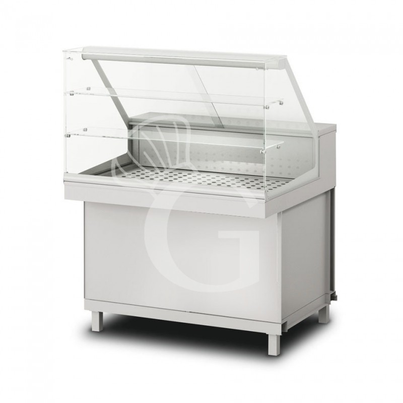 Vitrina caliente en seco 2 estantes , temp. +55ºC, L 900 mm Vitrina caliente en seco 2 estantes , temp. +55ºC, L 900 mm