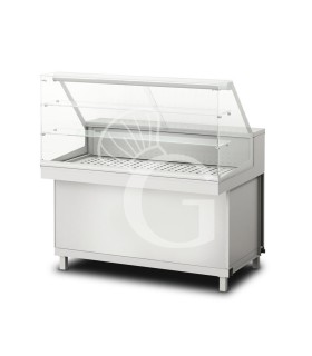 Vitrina caliente en seco 2 estantes , temp. +55ºC,  L 1300 mm