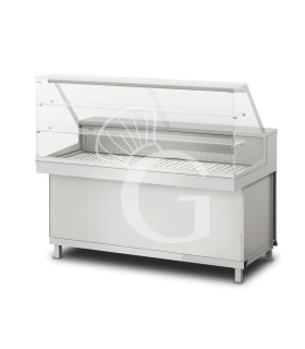 Vitrina caliente en seco 2 estantes , temp. +55ºC,  L 1500 mm