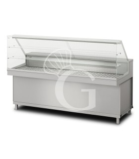 Vitrina caliente en seco 2 estantes , temp. +55ºC,  L 2100 mm