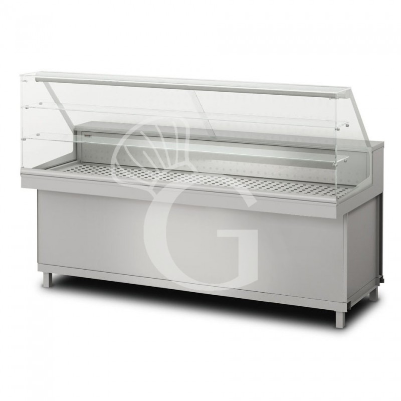 Vitrina caliente en seco 2 estantes , temp. +55ºC, L 2100 mm Vitrina caliente en seco 2 estantes , temp. +55ºC, L 2100 mm