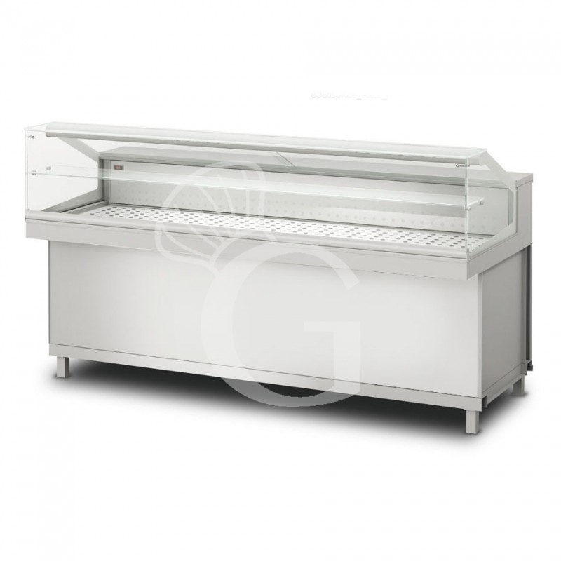 Vitrina caliente en seco 1 estante , temp. +55ºC, L 2100 mm Vitrina caliente en seco 1 estante , temp. +55ºC, L 2100 mm
