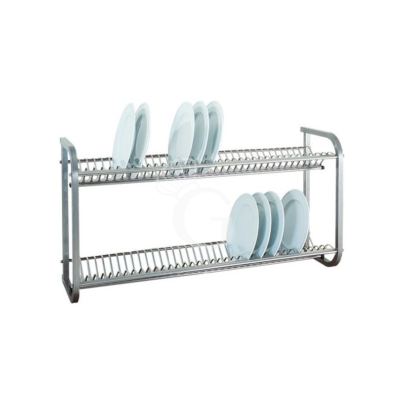 Escurreplatos de pared de acero inoxidable - L 1040 mm x P 300 mm x A 550 mm