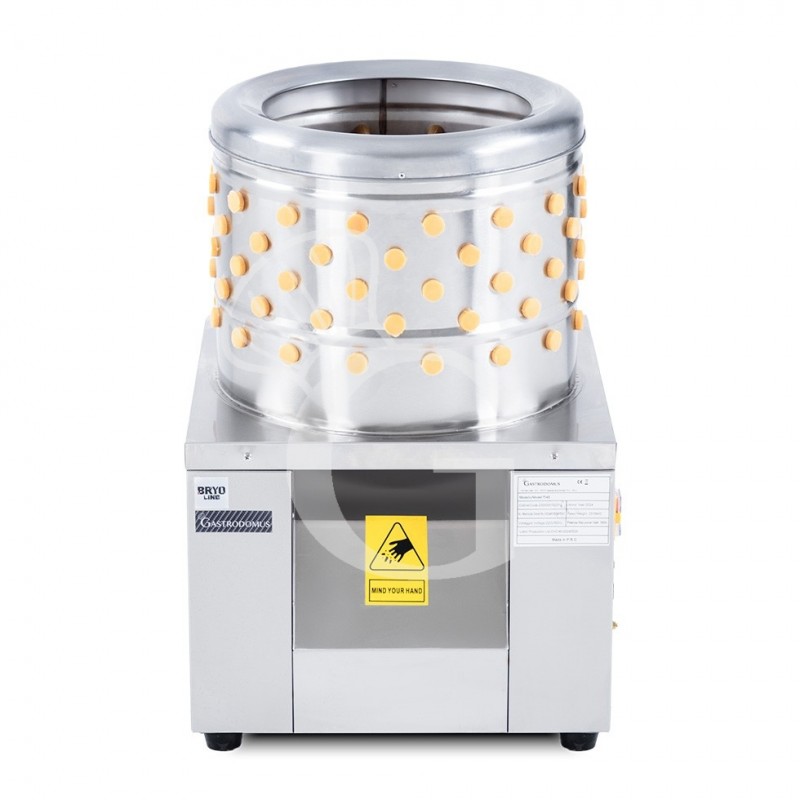 Desplumadora eléctrica para pichones en seco, cesta Ø 410 mm - 0,18KW