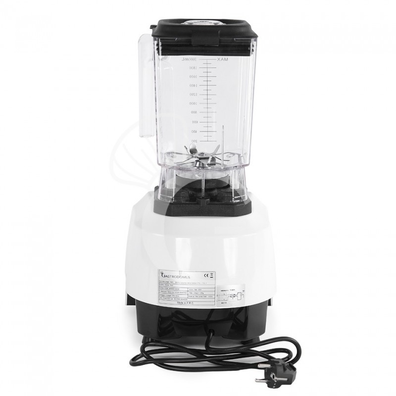 Licuadora estructura de ABS 1 vaso de policarbonato 2 Lt. 22.000 rpm, 1,3 Kw L 220 x P 230 x H 440 mm