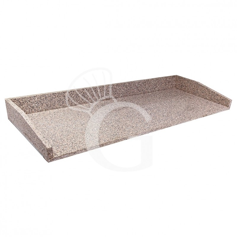 Encimera de granito con peto para mesas de pizza L 2025 x P 800 mm