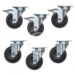 Kit 6 ruedas montadas (3 con freno)