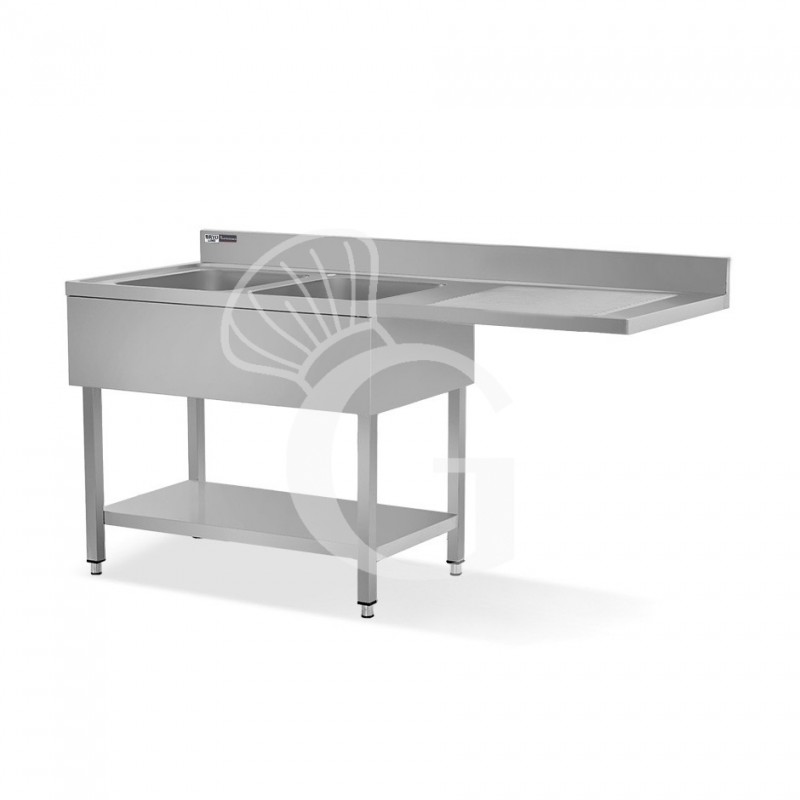 Fregadero con compartimiento lavavajillas , escurridor lado derecho , 2 senos , L2000 XP700XH950MM