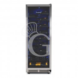 Vinoteca  ventilada  con marco puerta de acero inoxidable  288 LT 9 estantes 67 botellas +5°C/+22°C