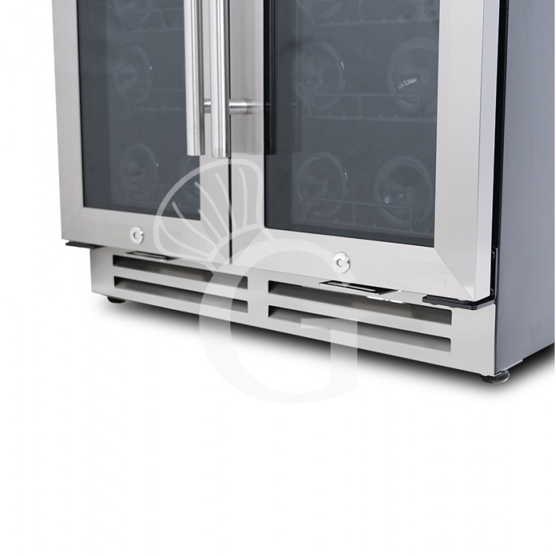 Vinoteca ventilada doble temperatura  1200 LT 12 estantes  34 botellas +5°C/+12ºC - +12ºC/+22°C